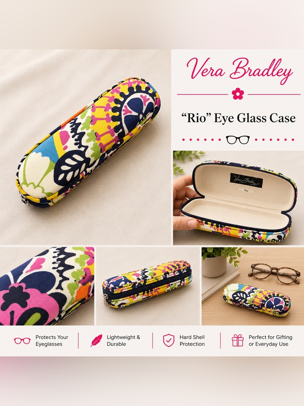 Vera Bradley “Rio” Eye Glass Case